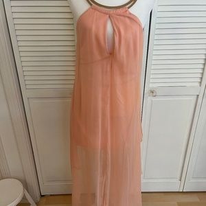 Peach bebe maxi dress